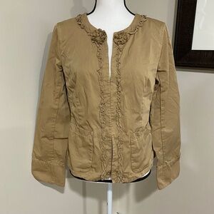 **J. CREW* Tan Classic Twill Chino Jacket Size 10